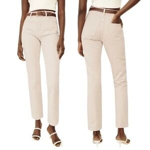 Reformation Women's Cynthia Relaxed High Rise Jeans in Ivory